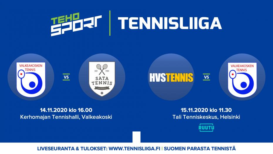 TEHO Sport Tennisliiga: viikonloppuna pelataan kaksi ottelua