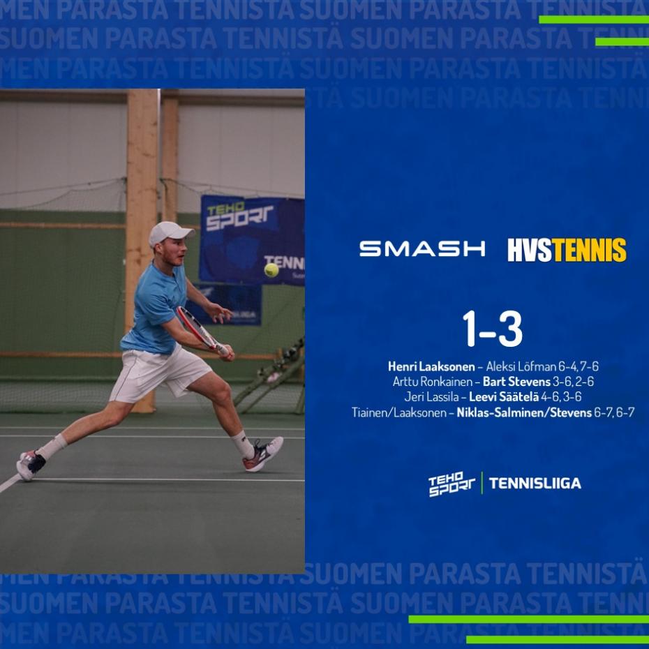 TEHO Sport Tennisliiga: HVS sarjajohdossa joulutauolle