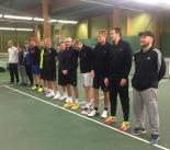 Miesten TEHO Sport Tennisliiga -kierroksen voittajia HLK, HVS, Smash-Kotka ja VarTe